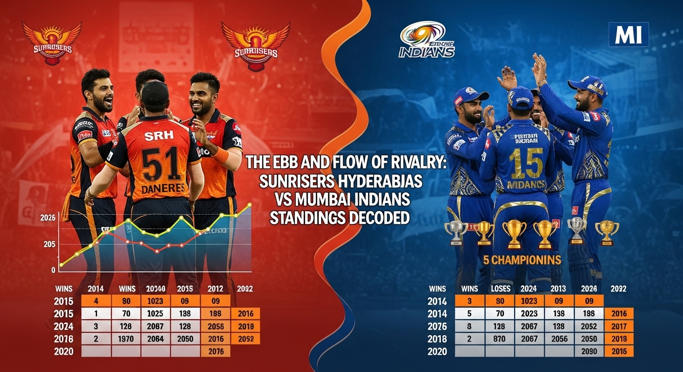 sunrisers hyderabad vs mumbai indians standings